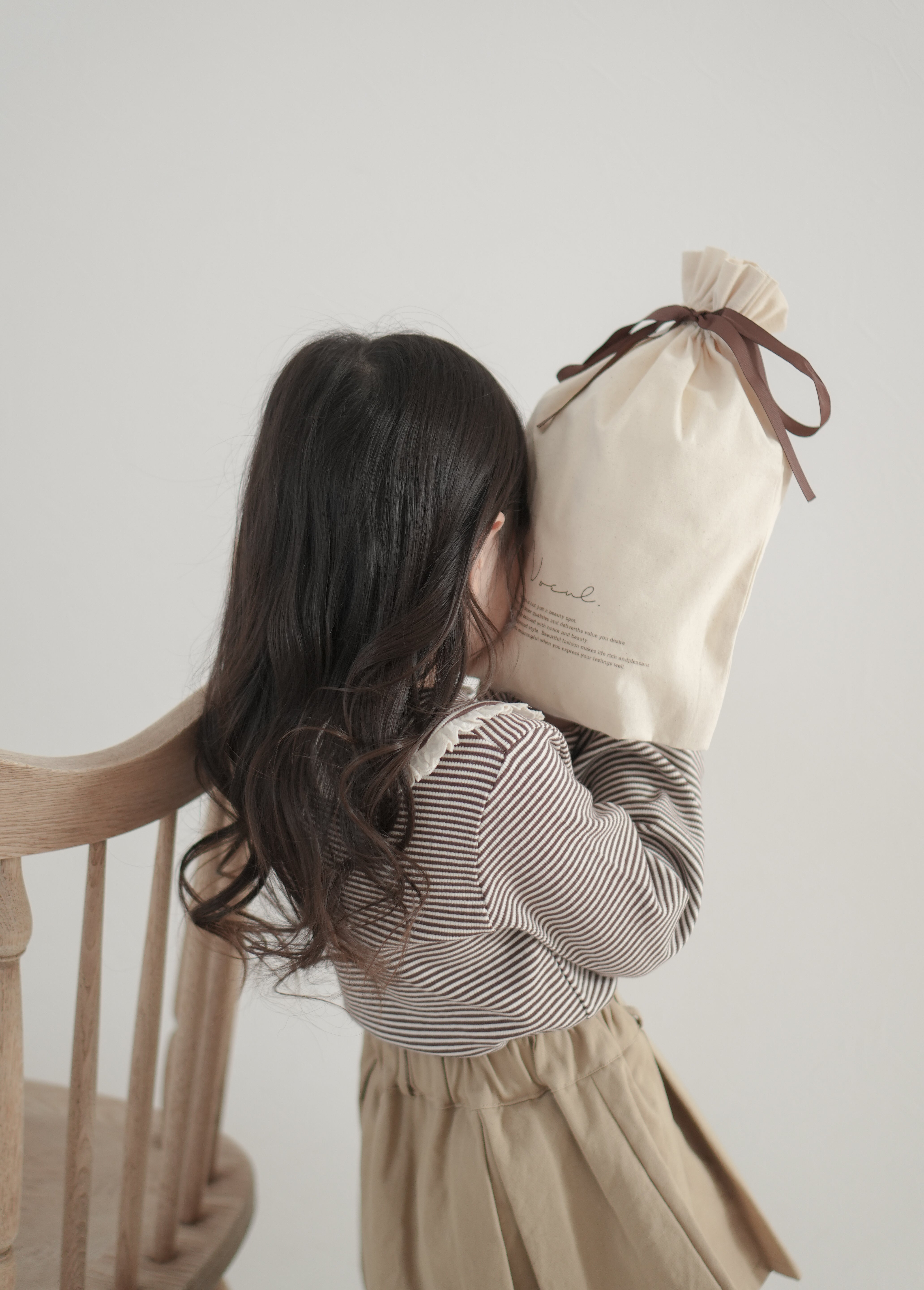 Stripe lace collar tops