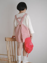 Cotton berry short overalls