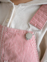 Cotton berry short overalls