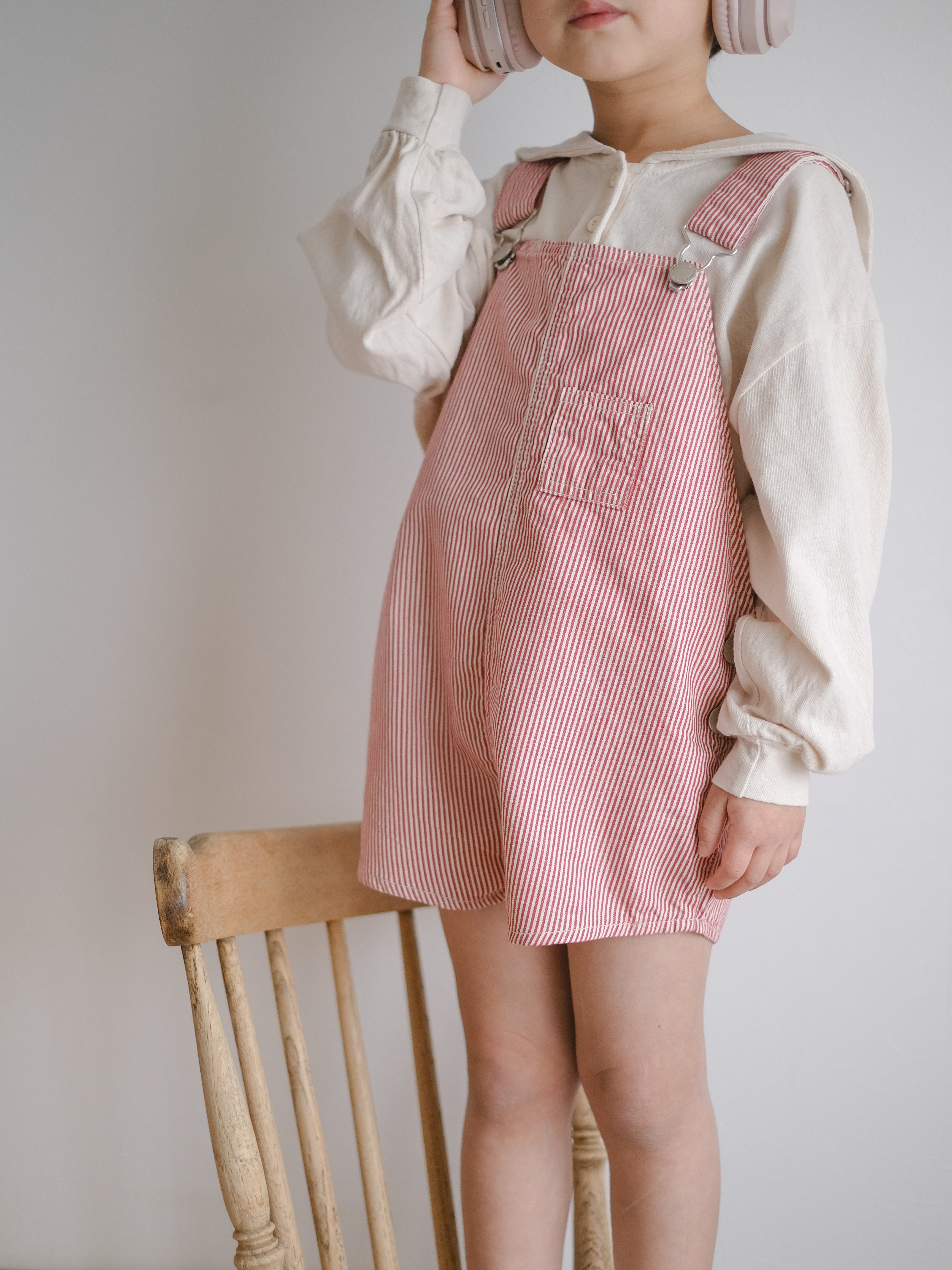 Cotton berry short overalls