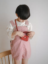 Cotton berry short overalls