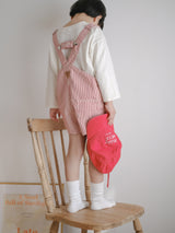 Cotton berry short overalls