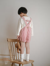 Cotton berry short overalls