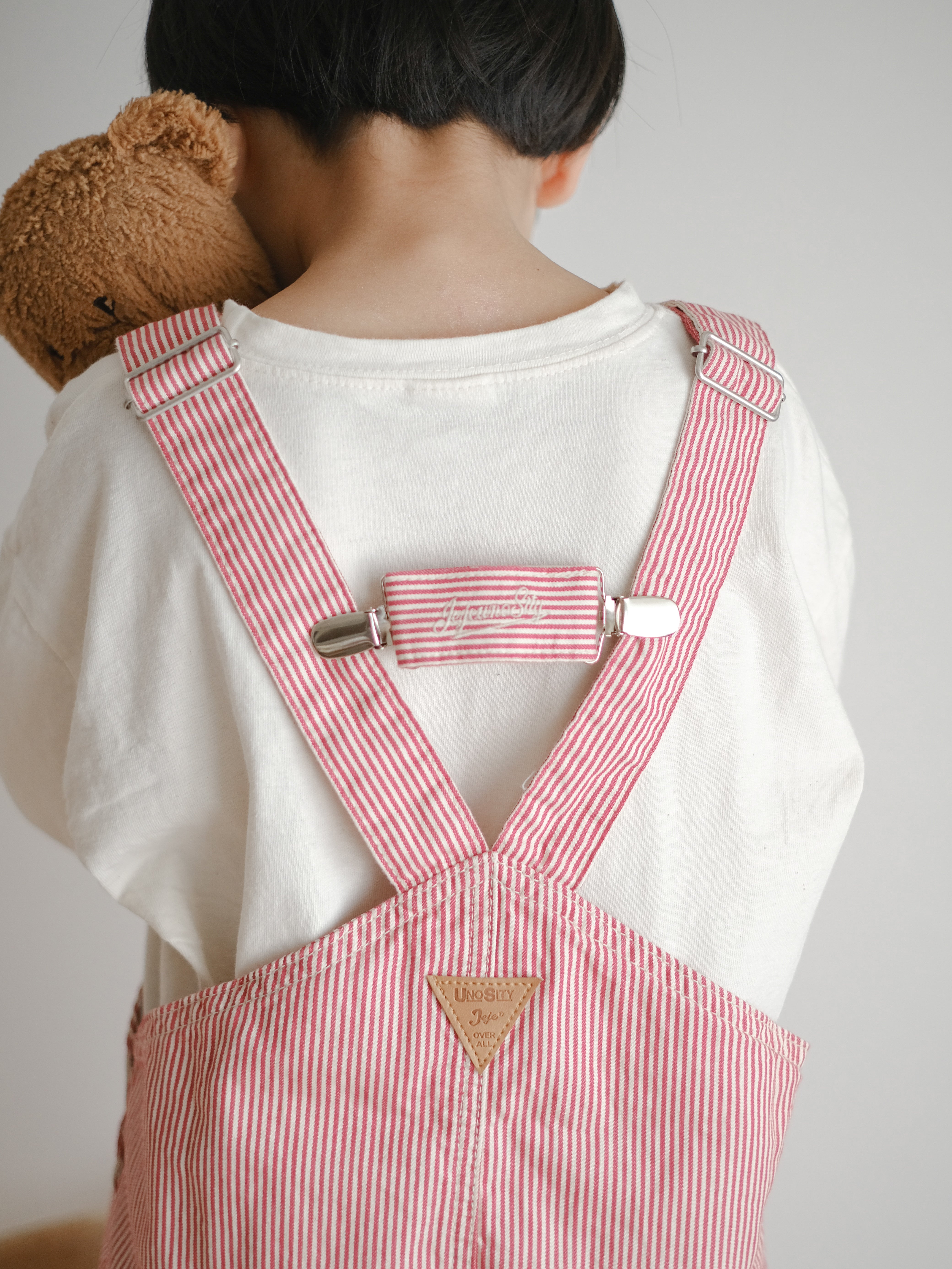 Cotton berry short overalls