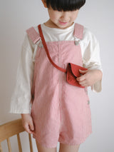Cotton berry short overalls