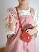 Cotton berry short overalls
