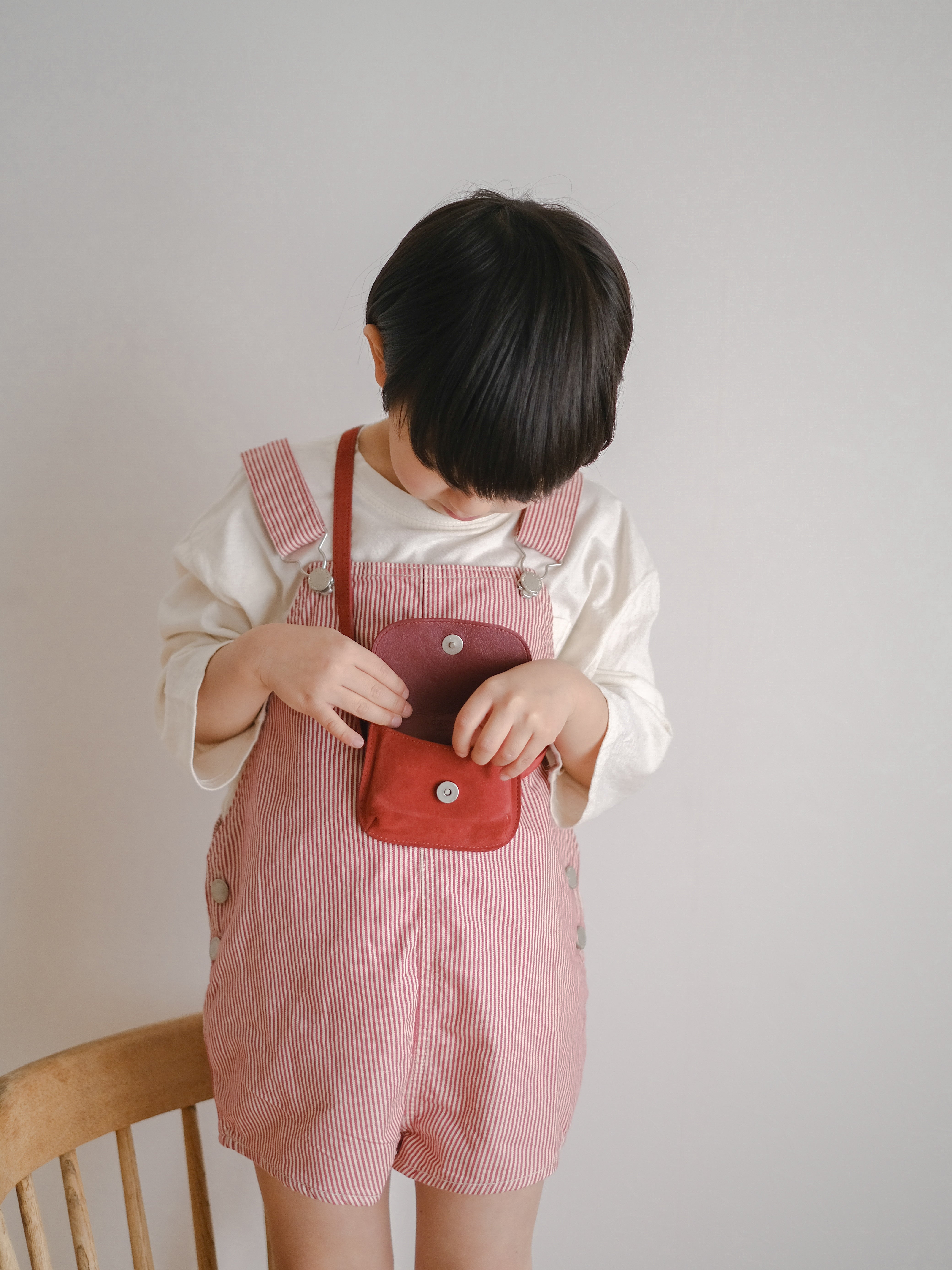 Cotton berry short overalls