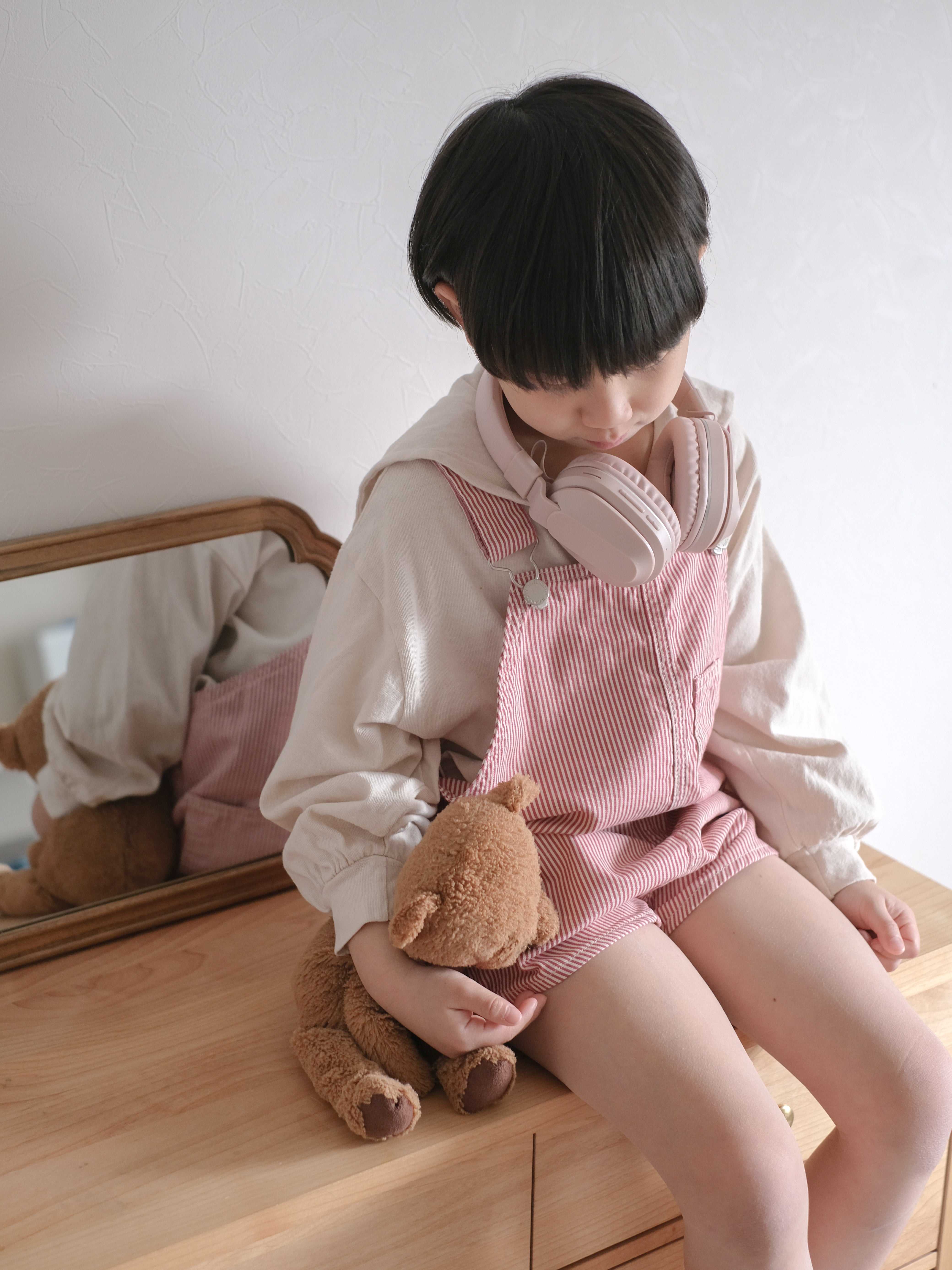 Cotton berry short overalls