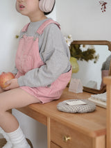 Cotton berry short overalls