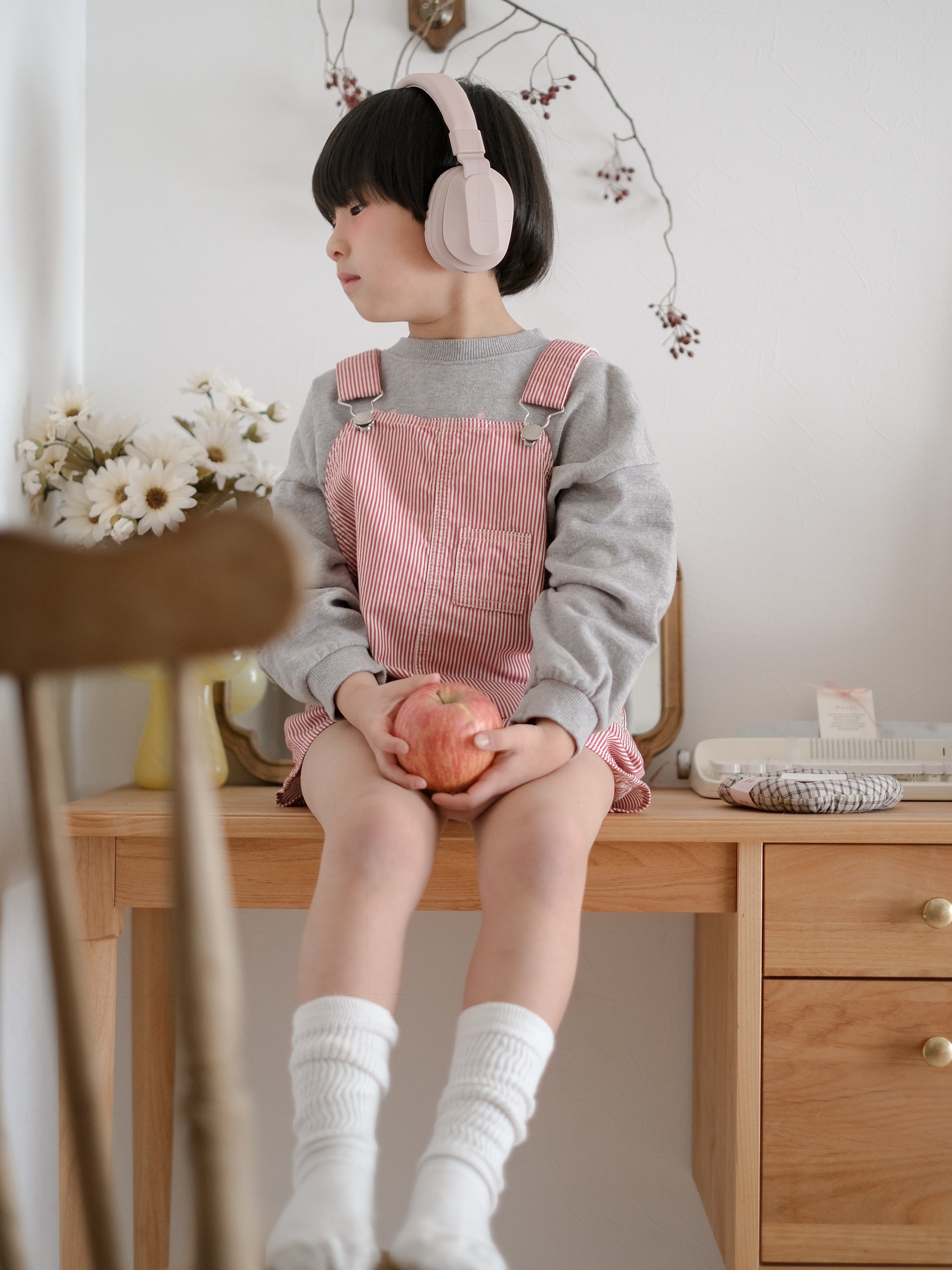 Cotton berry short overalls