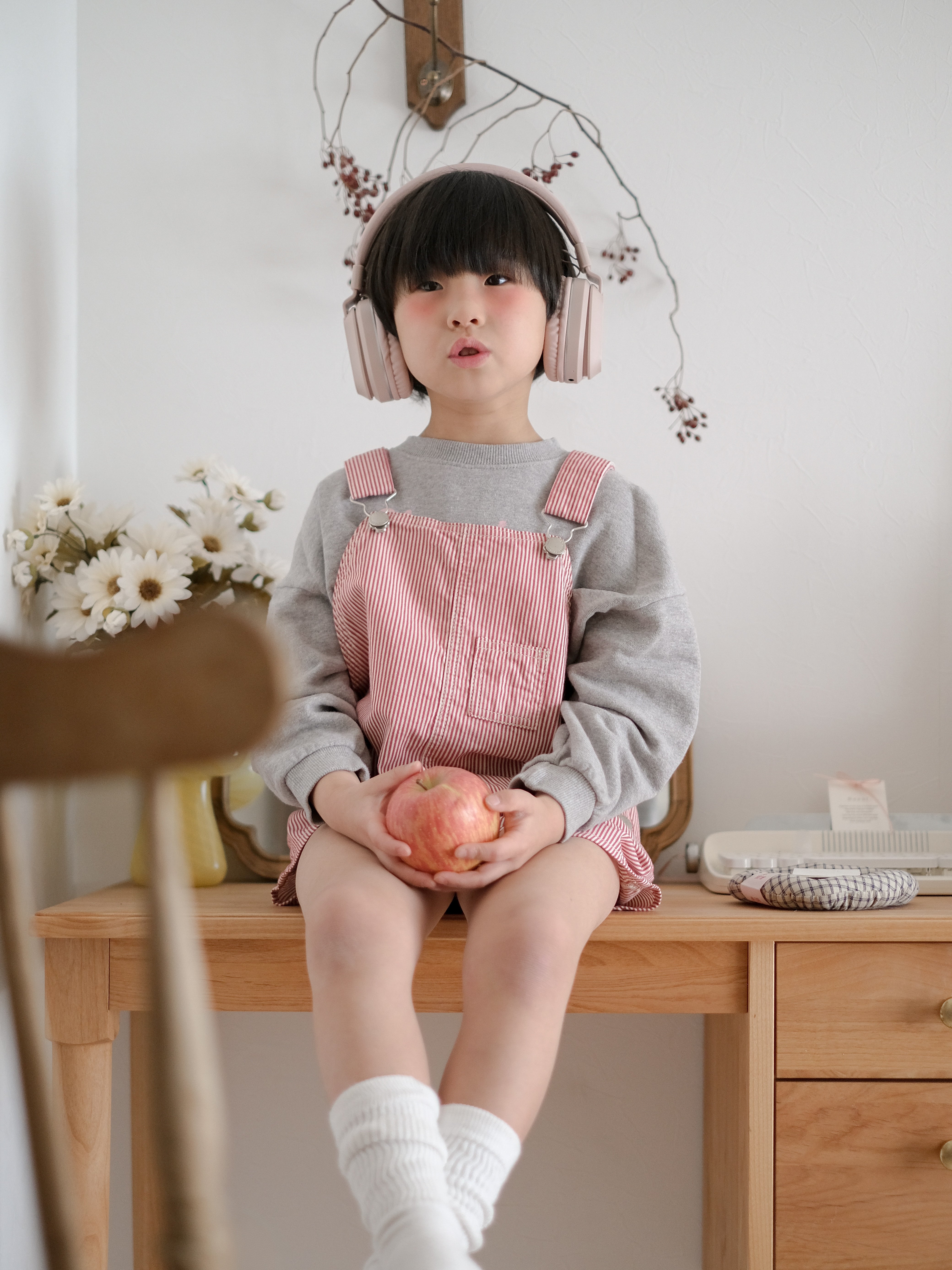 Cotton berry short overalls