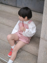 Cotton berry short overalls