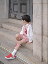 Cotton berry short overalls