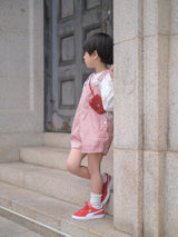 Cotton berry short overalls