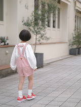 Cotton berry short overalls