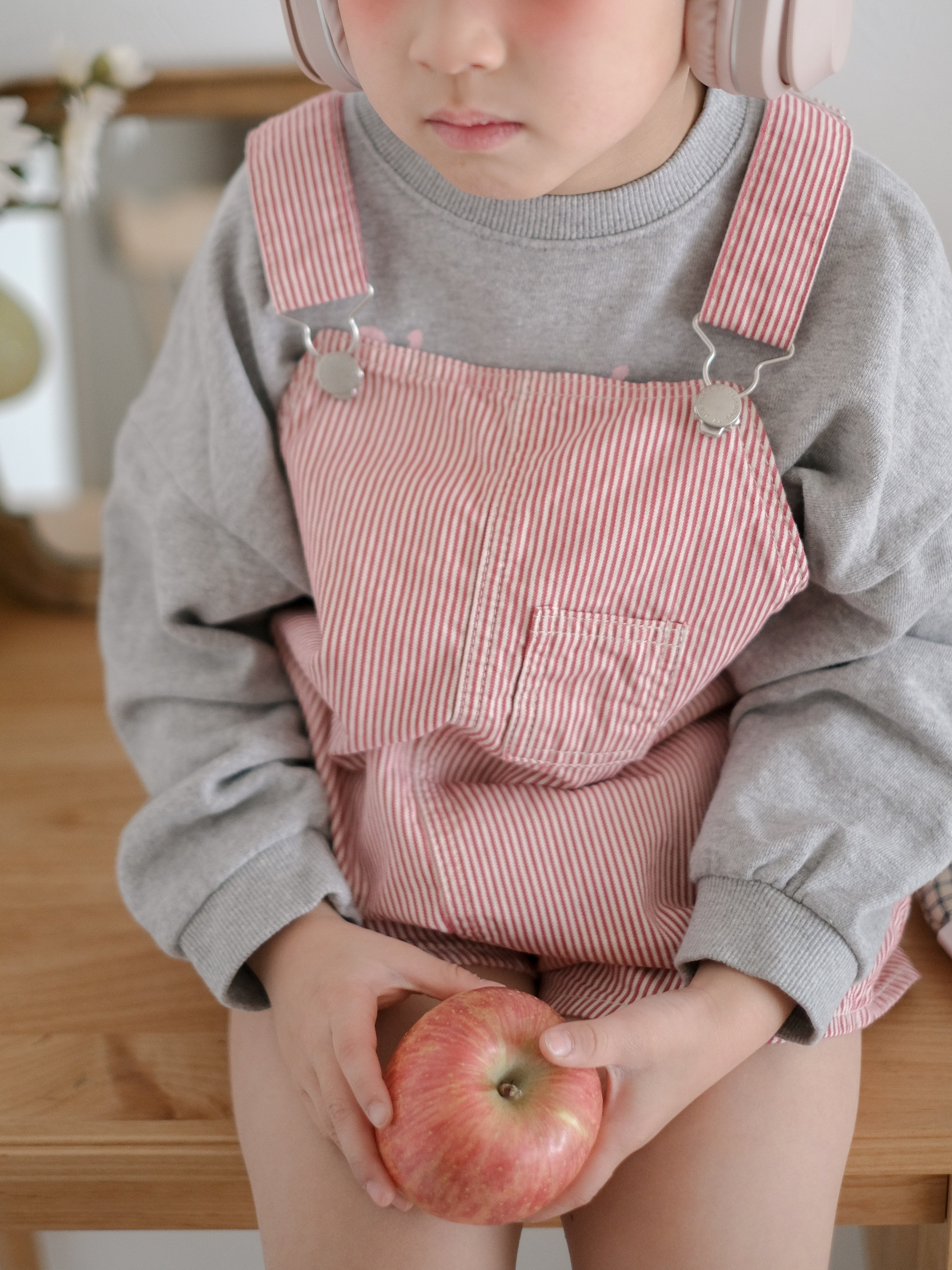 Cotton berry short overalls
