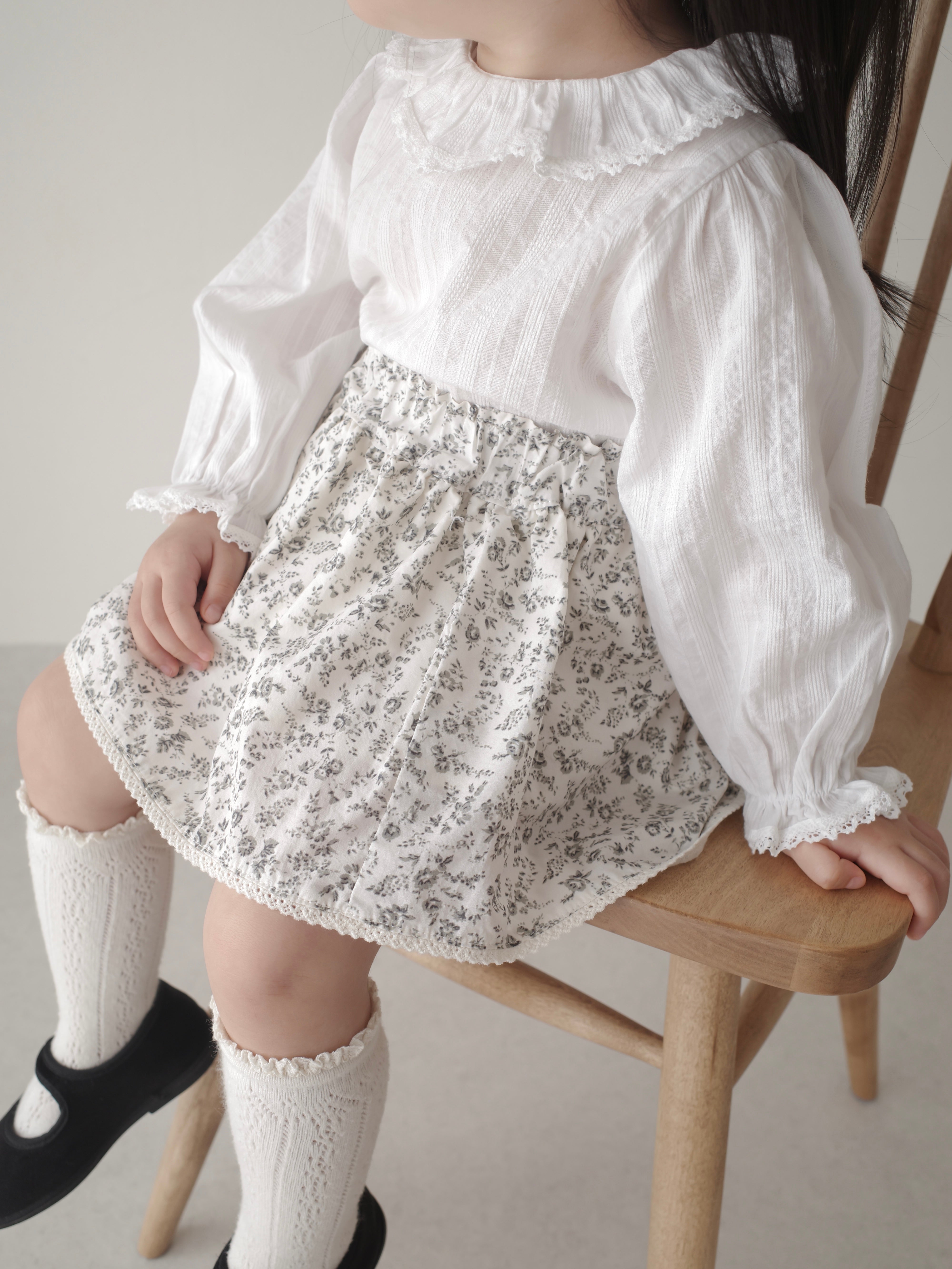 Lace frill blouse