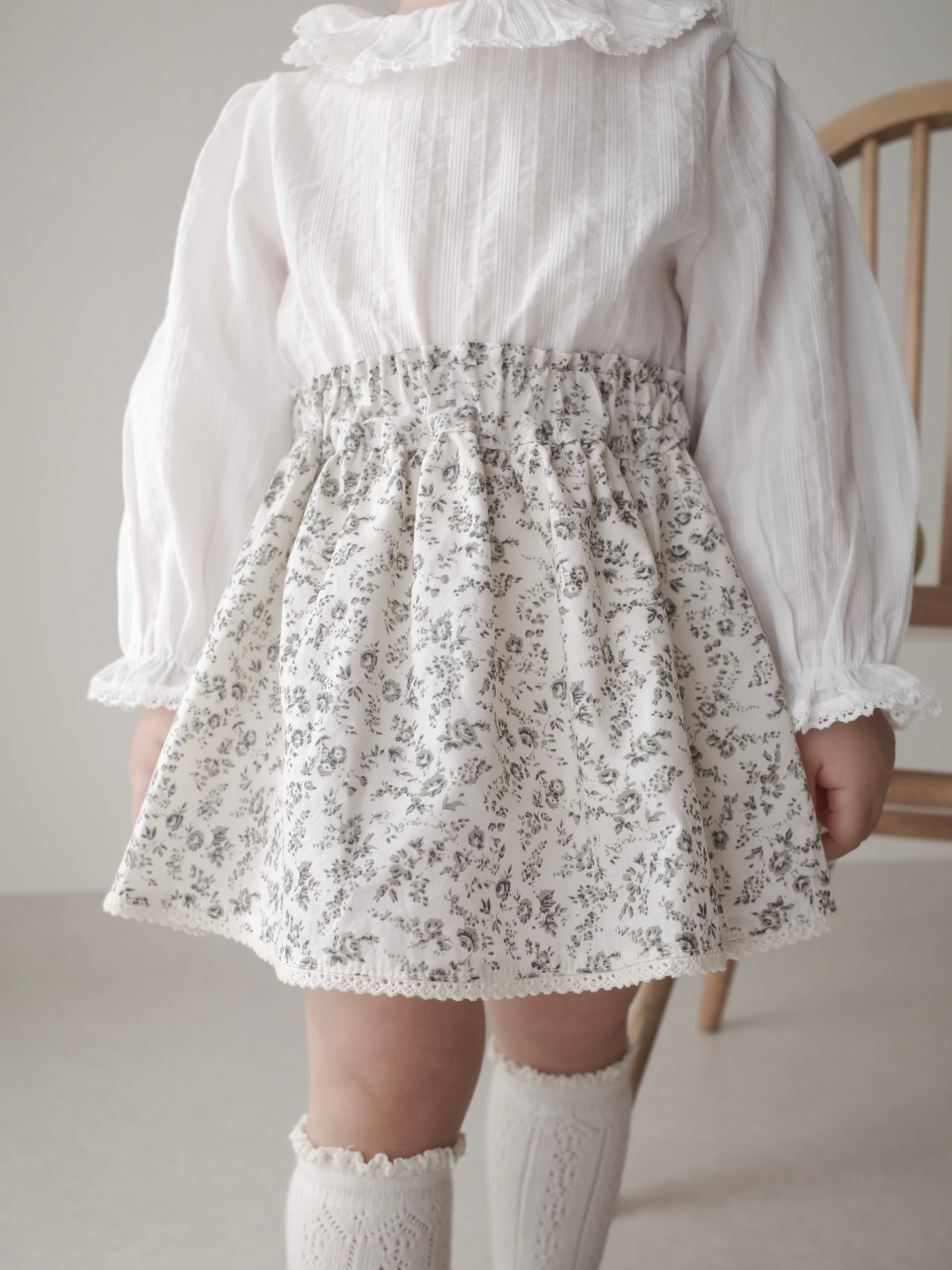 Lace frill blouse