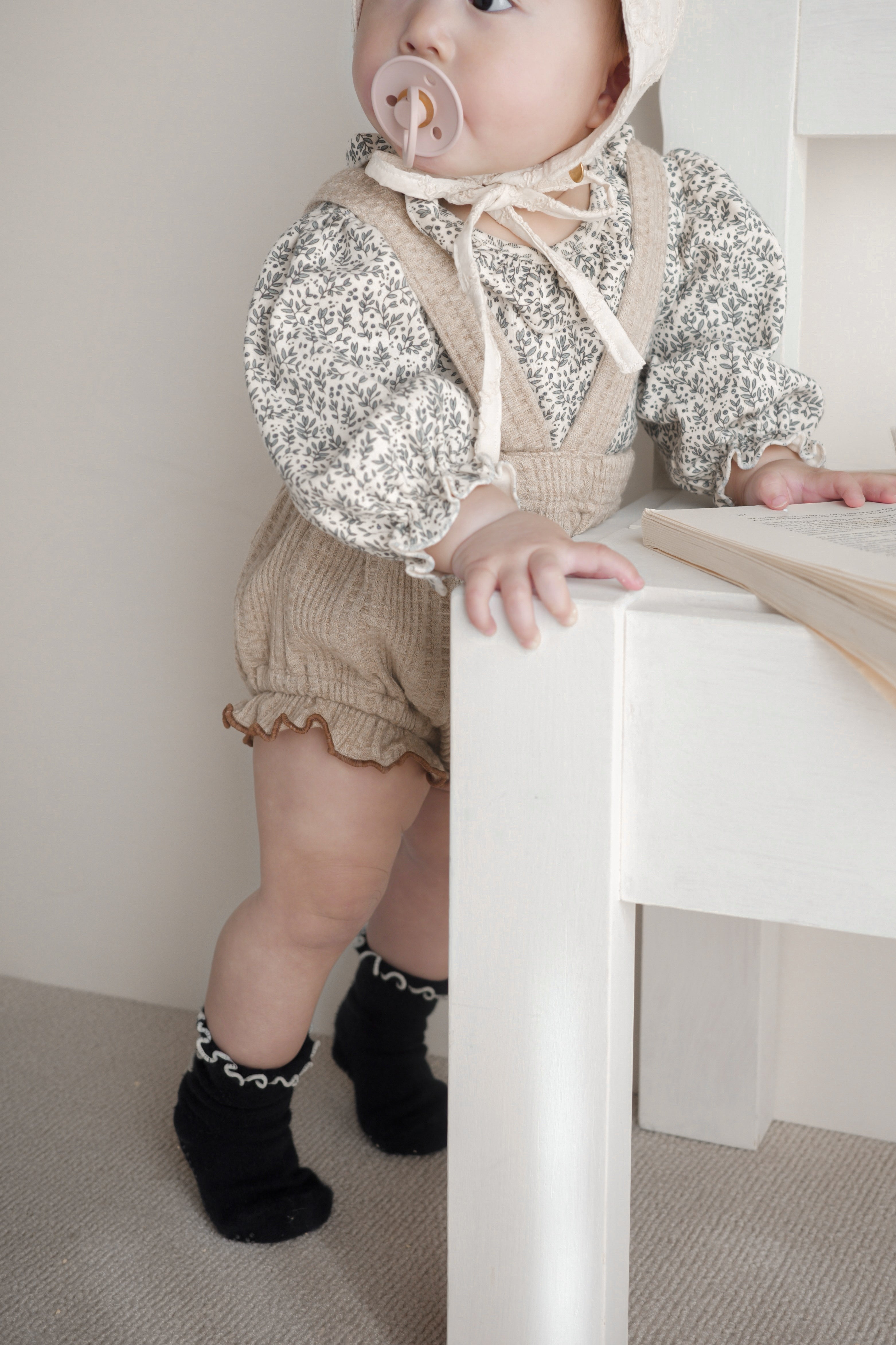 Mellow waffle suspender bloomer