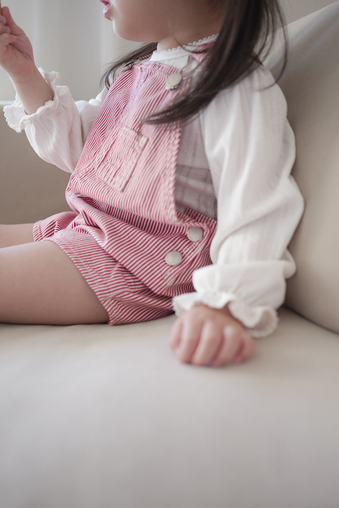 Cotton berry short overalls