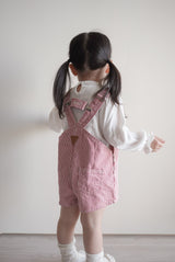 Cotton berry short overalls