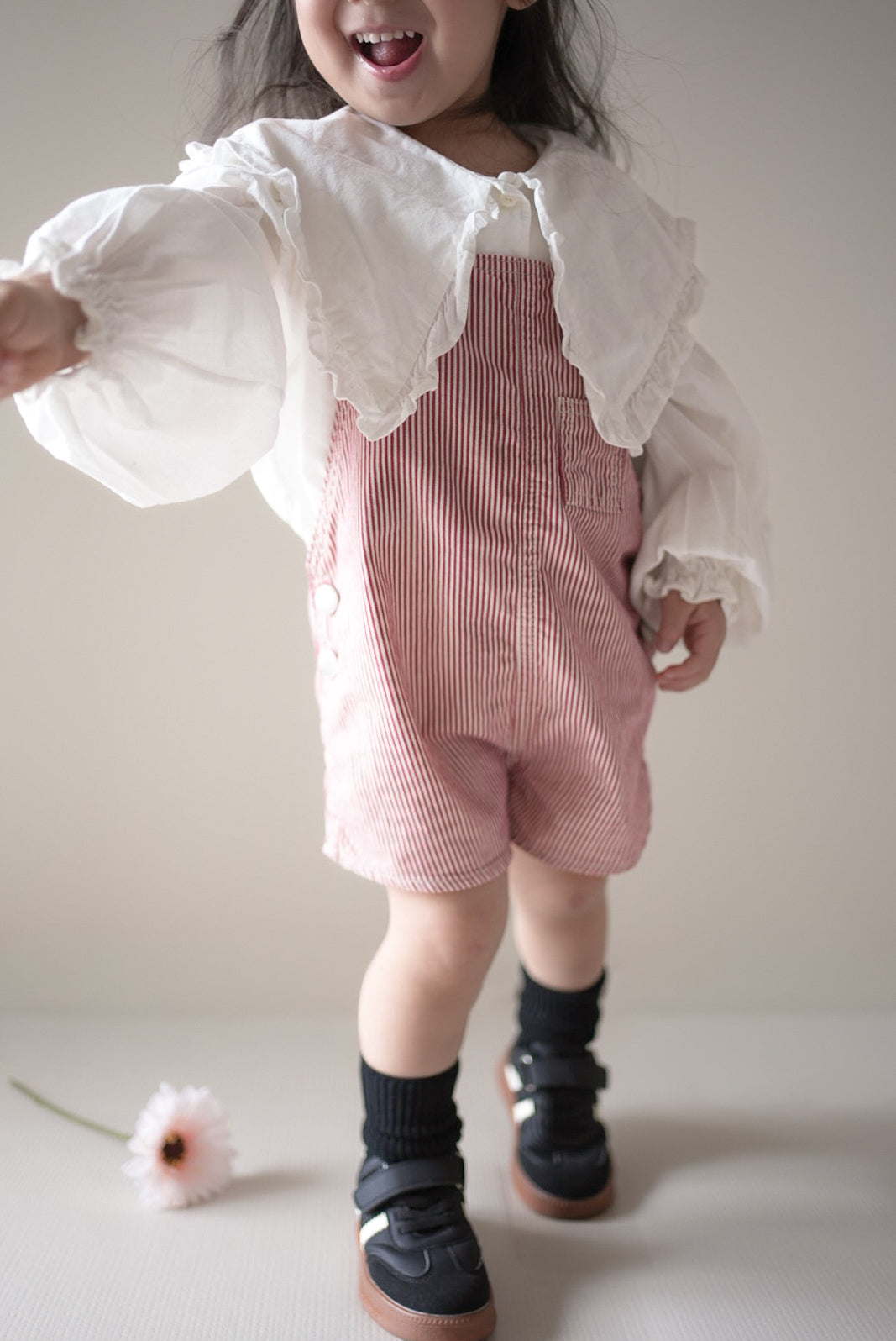 Cotton berry short overalls