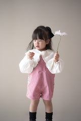 Cotton berry short overalls