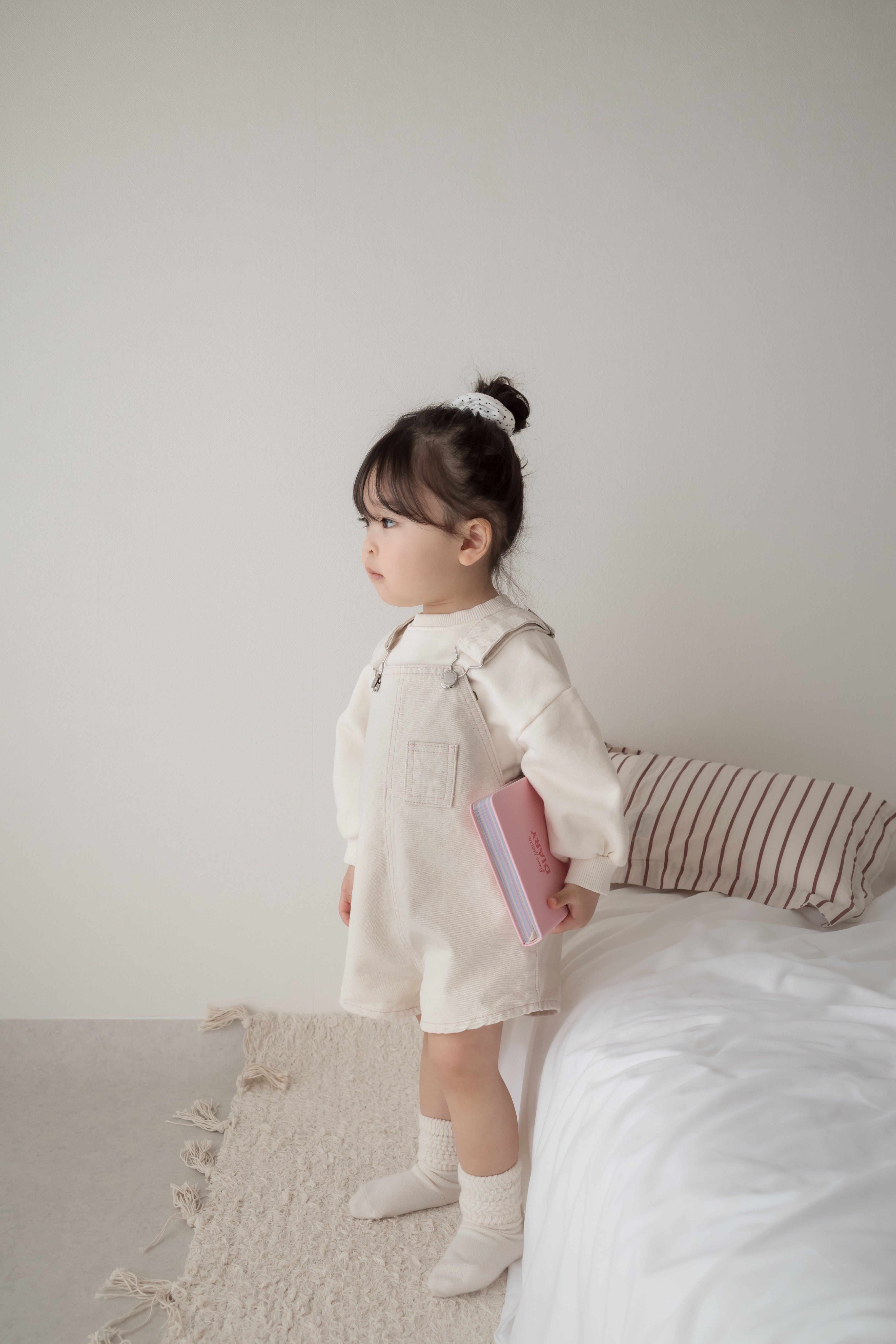 Cotton berry short overalls