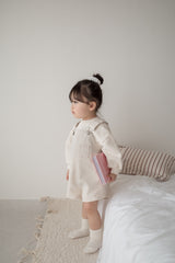 Cotton berry short overalls