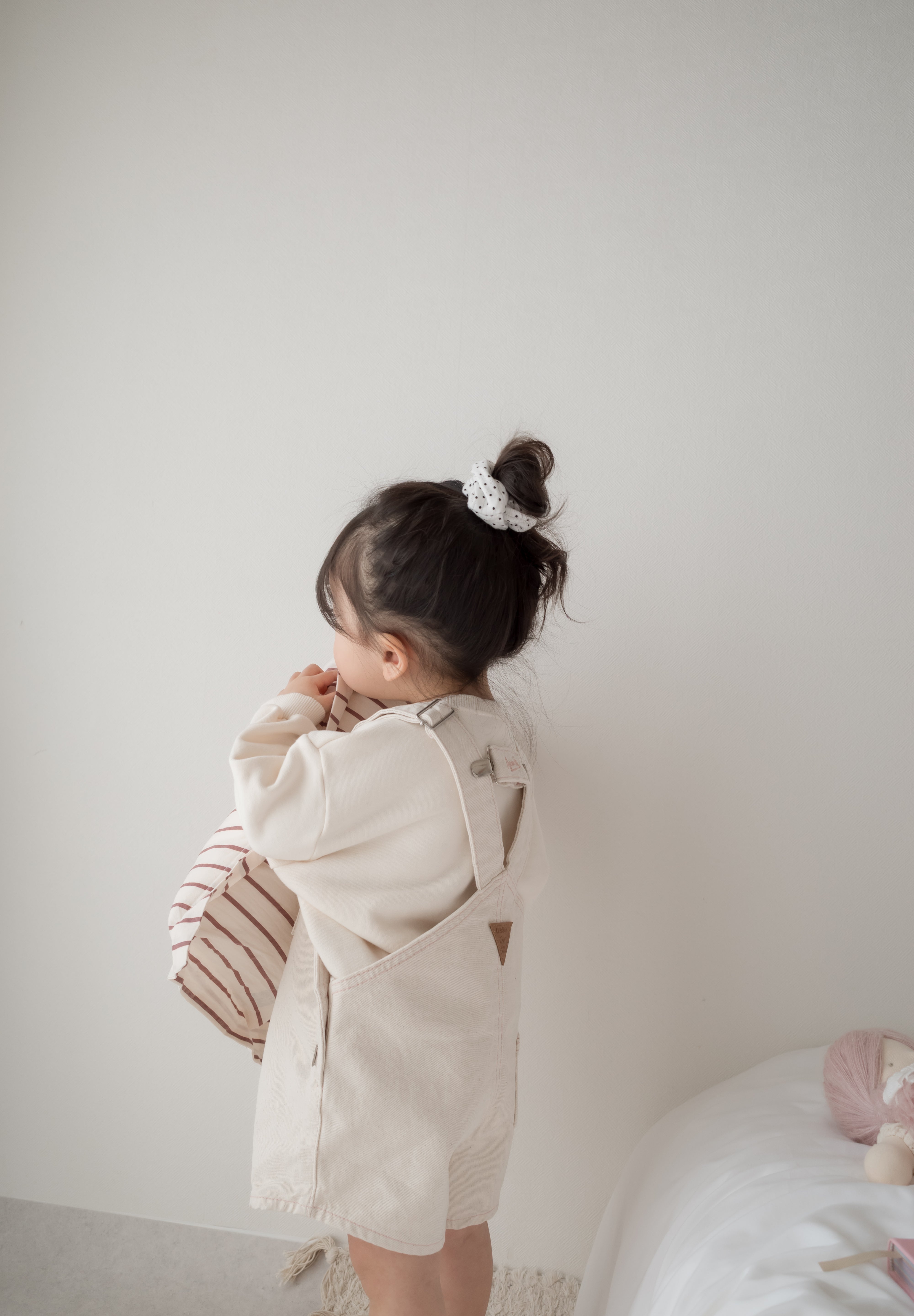Cotton berry short overalls