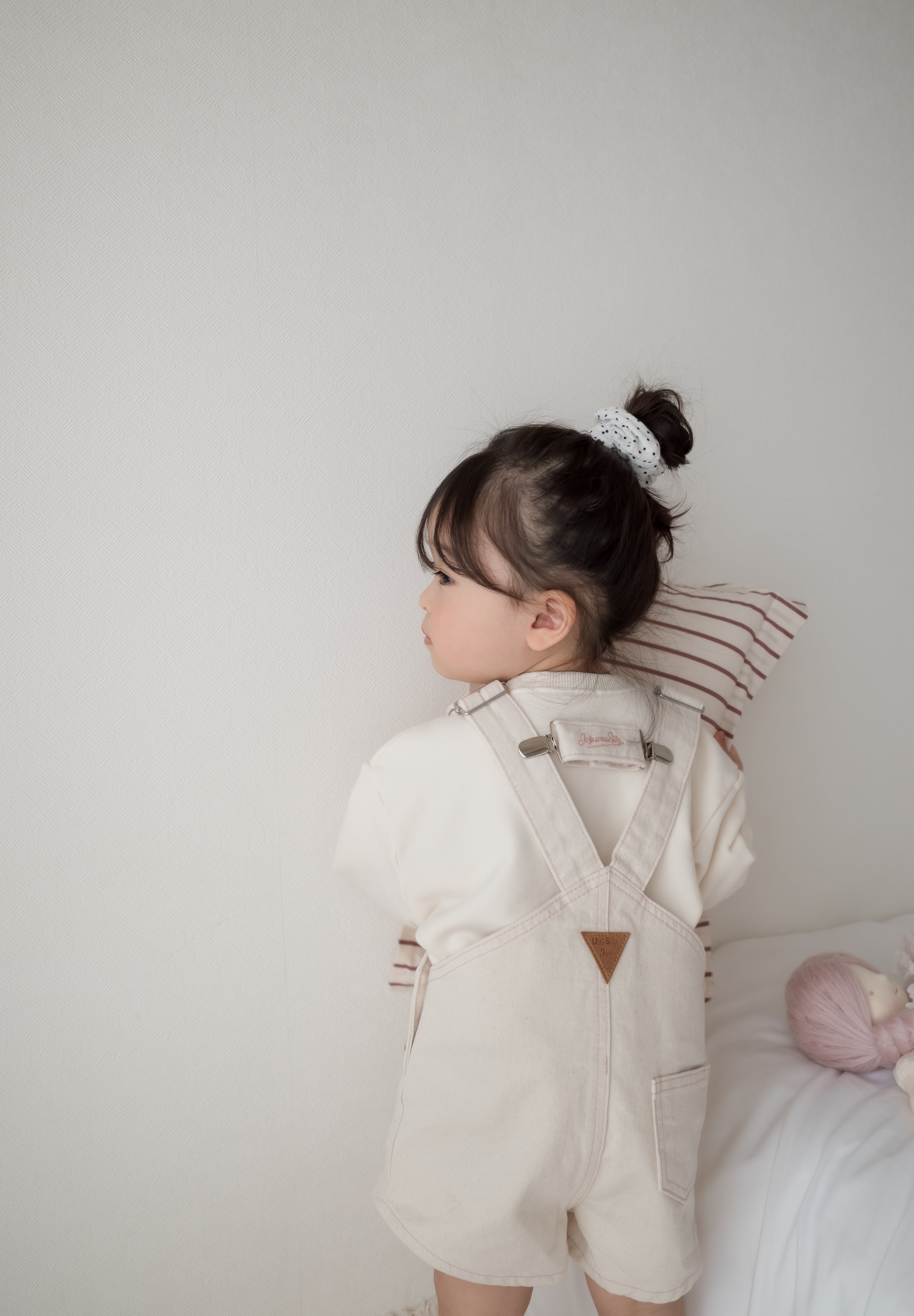 Cotton berry short overalls