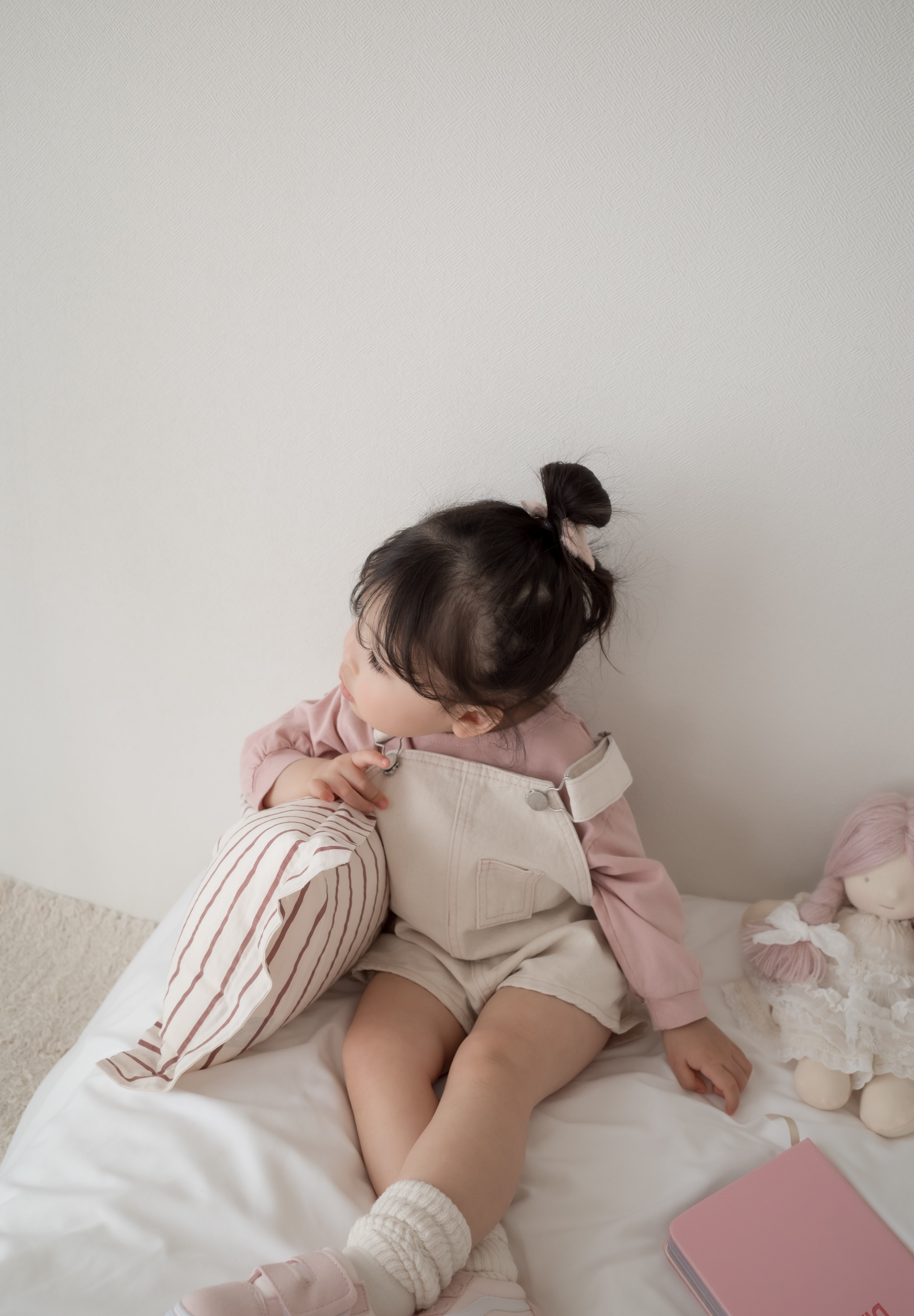 Cotton berry short overalls