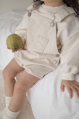 Cotton berry short overalls