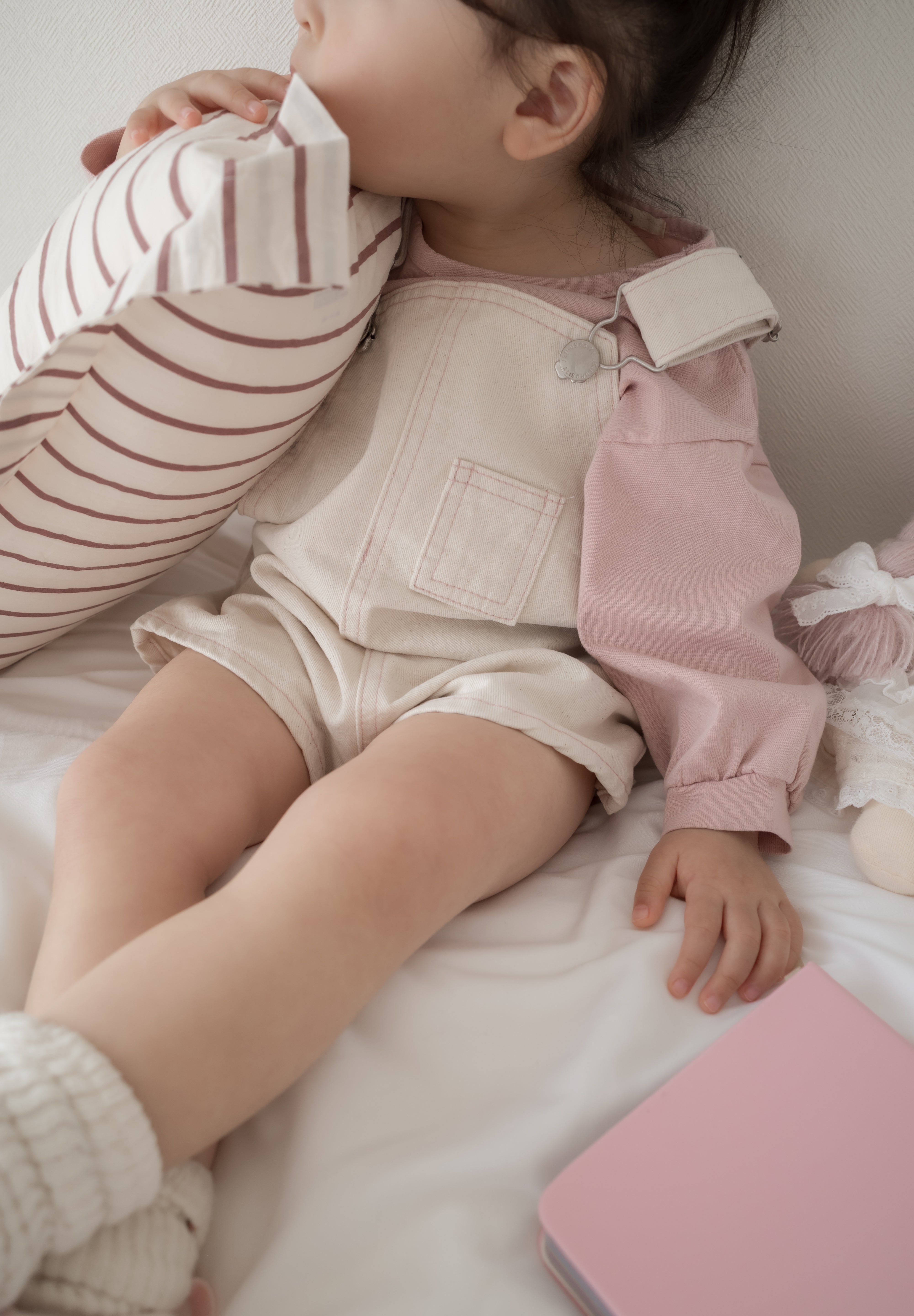 Cotton berry short overalls