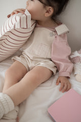 Cotton berry short overalls