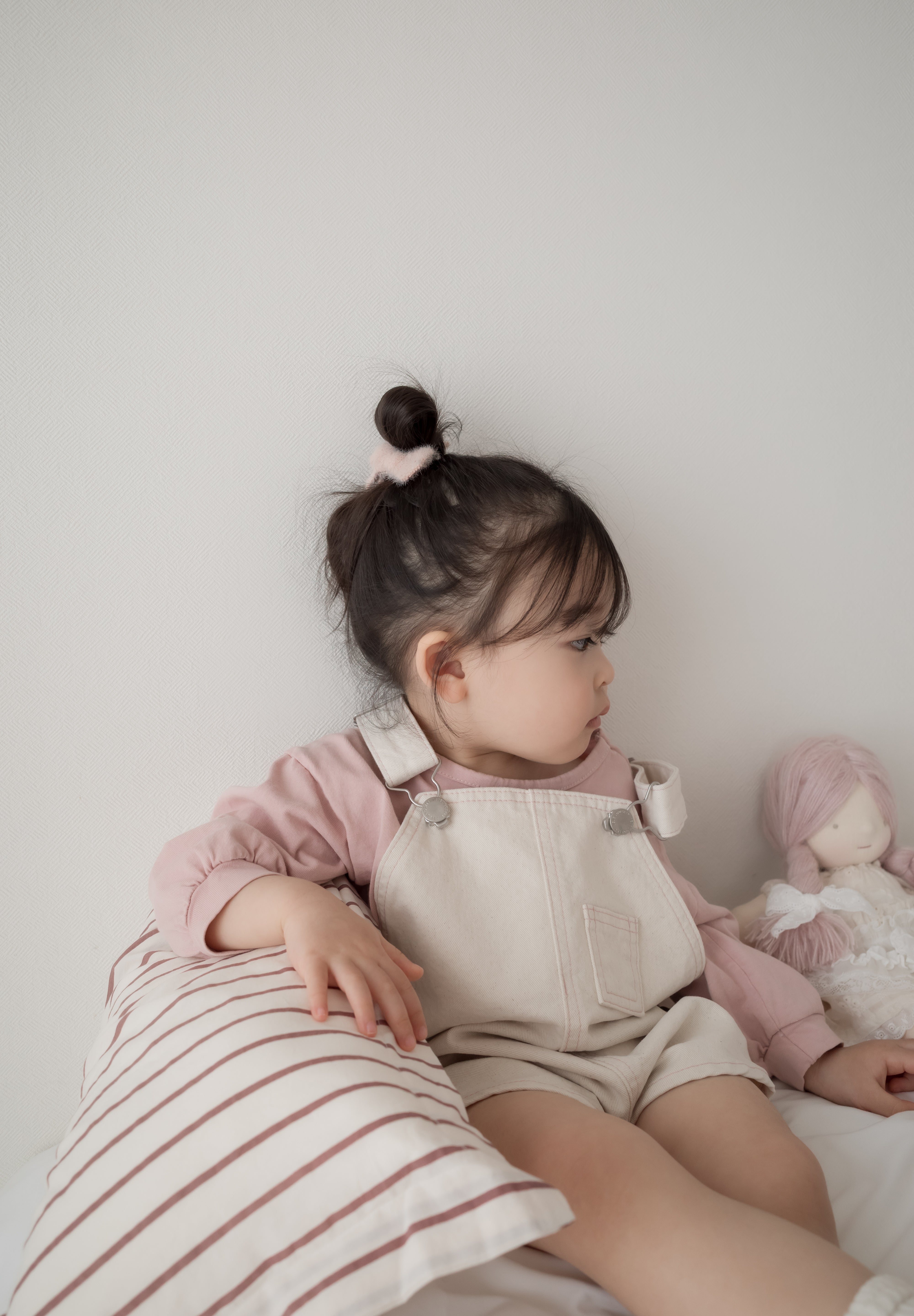 Cotton berry short overalls