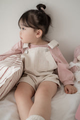 Cotton berry short overalls