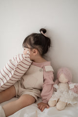 Cotton berry short overalls