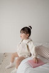 Cotton berry short overalls