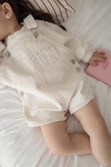 Cotton berry short overalls