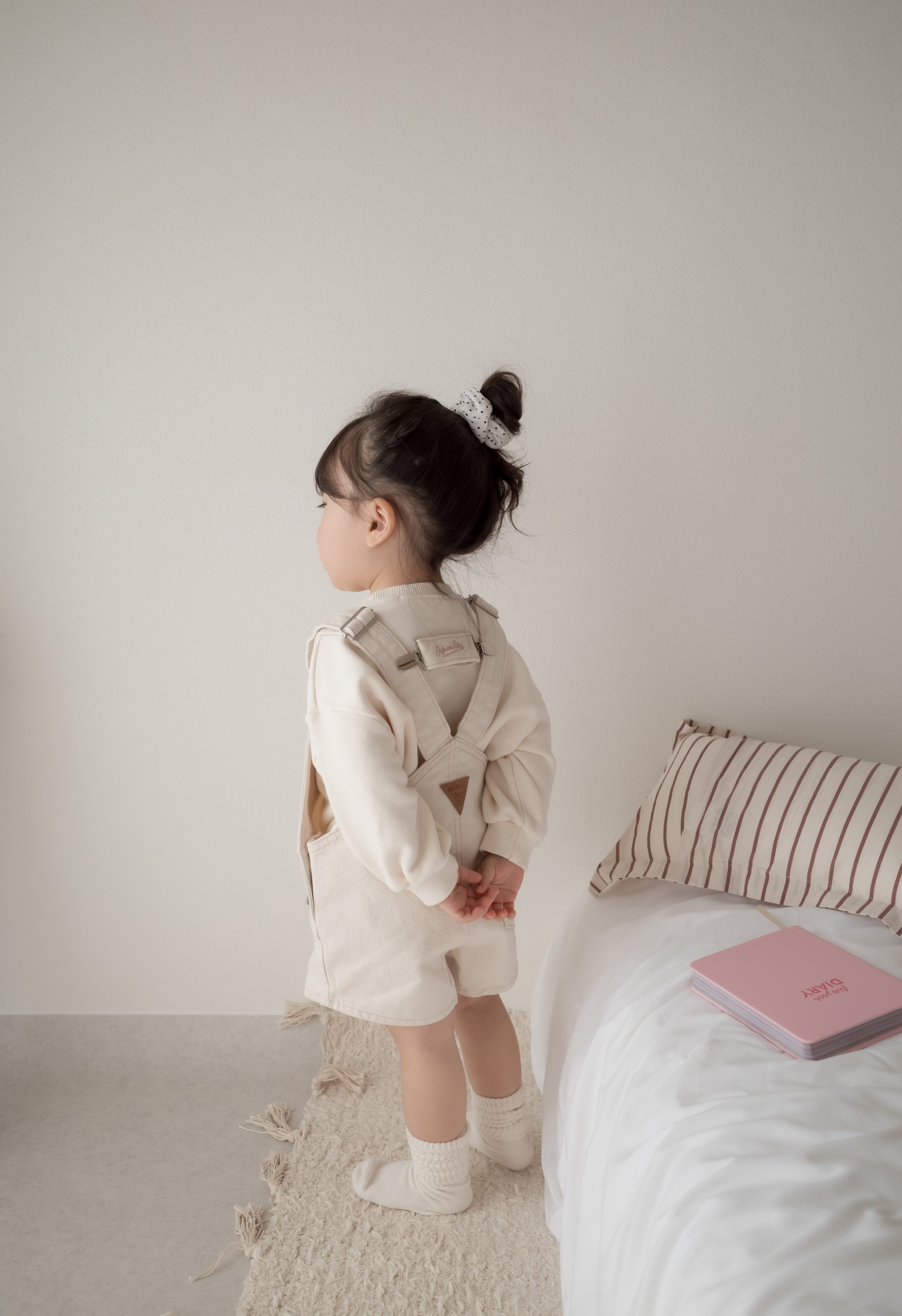 Cotton berry short overalls