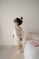 Cotton berry short overalls