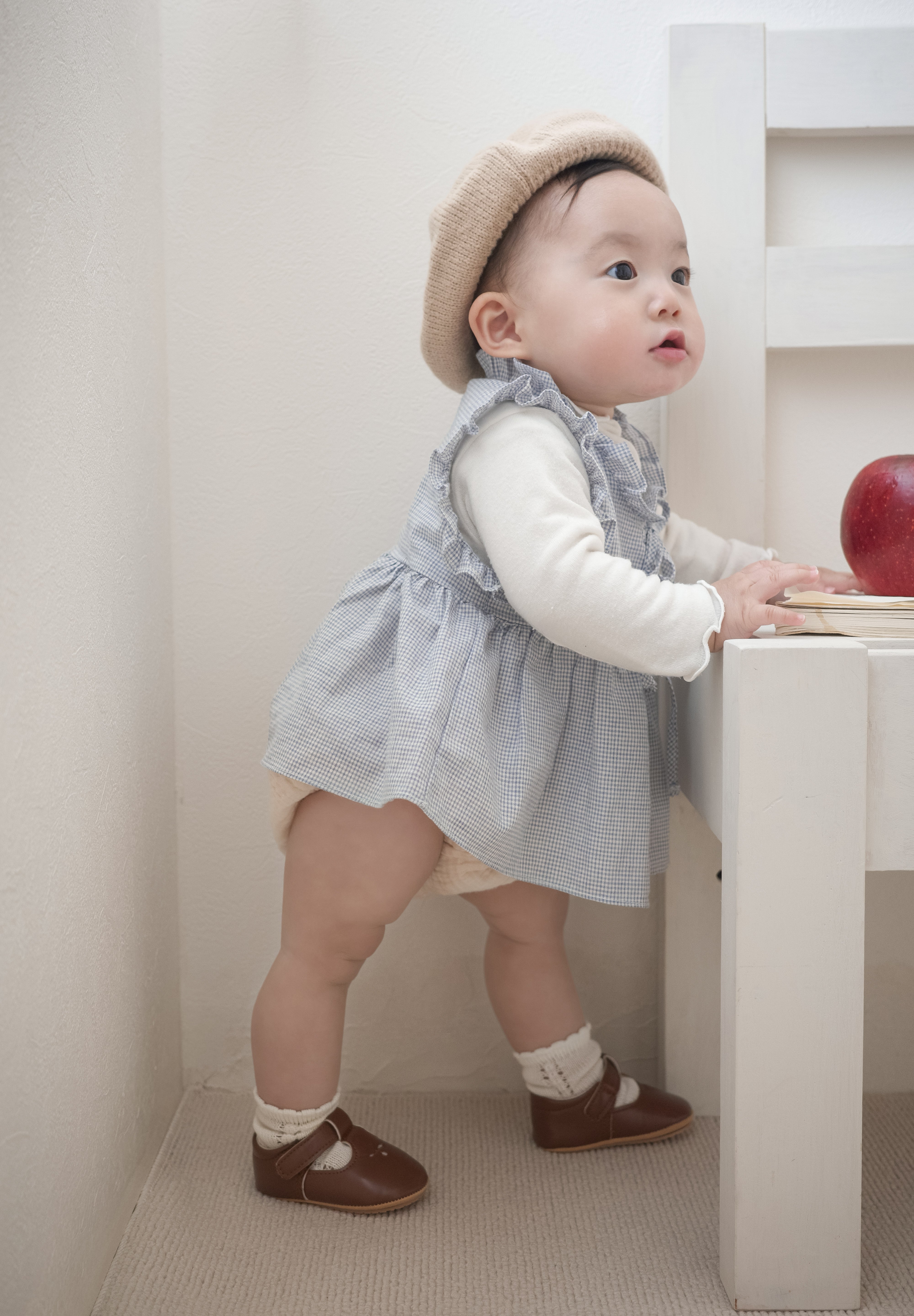 Layered ribbon frill one-piece (baby)