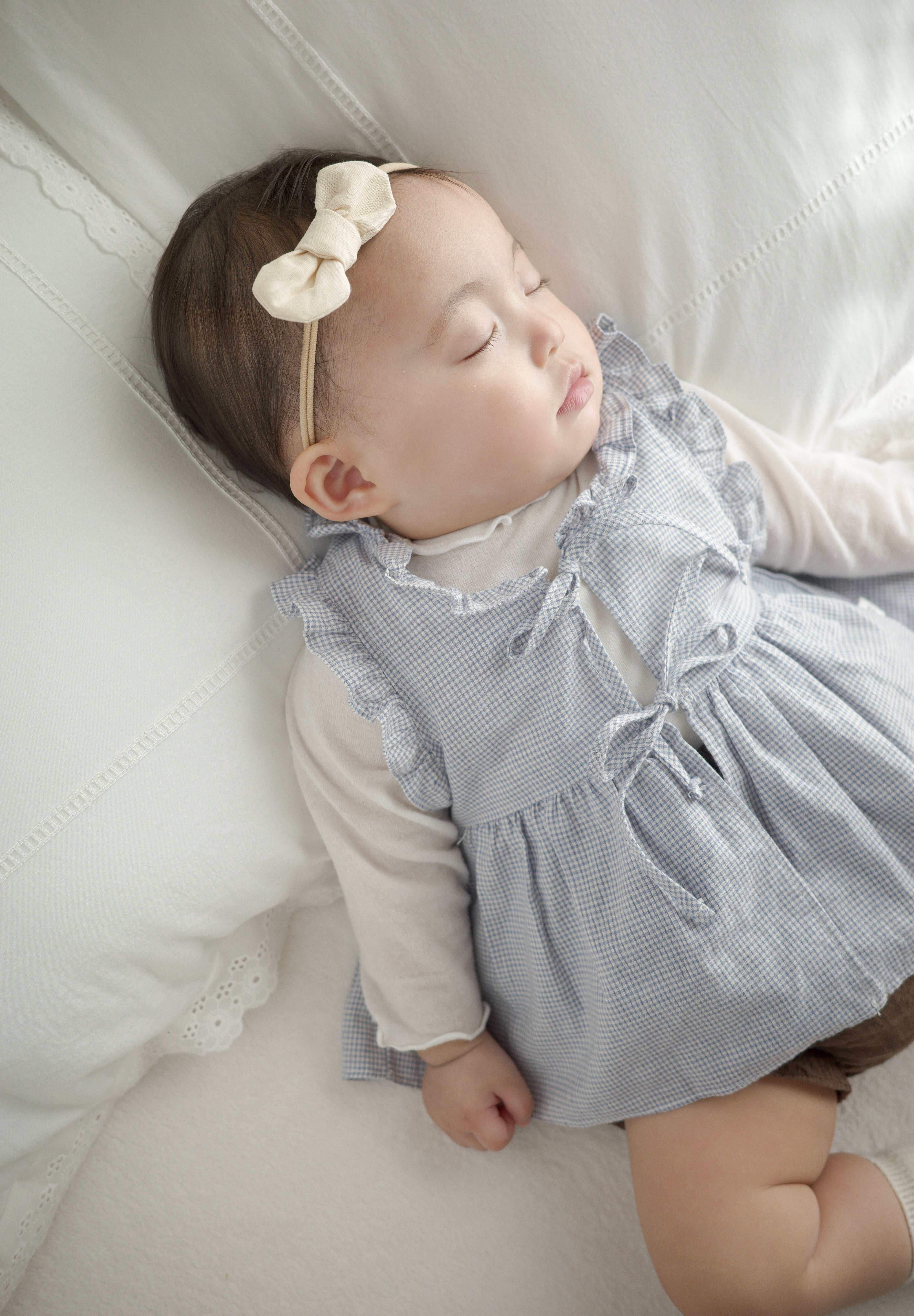 Layered ribbon frill one-piece (baby)