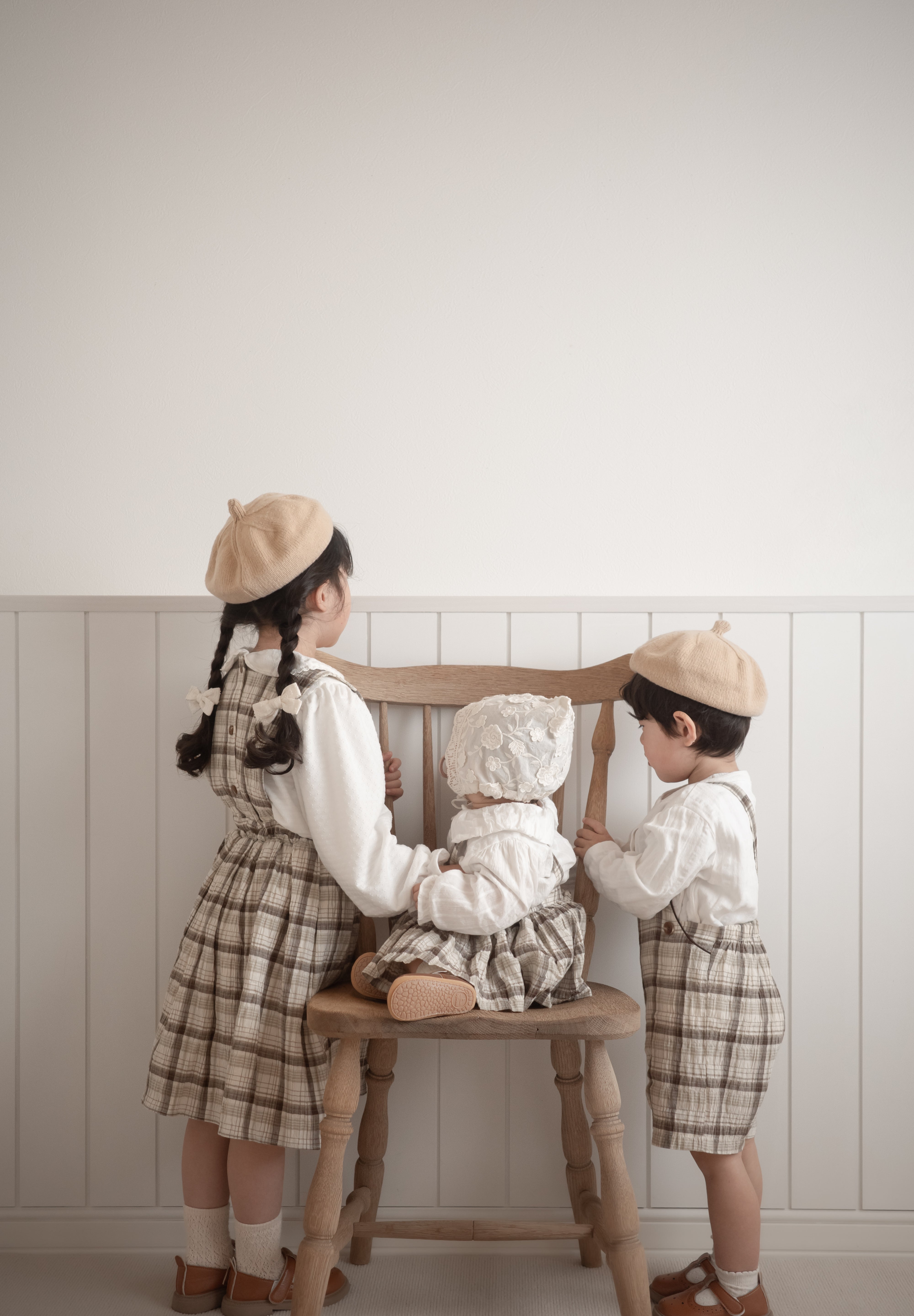 Miserable check suspender pants