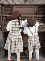 Miserable check suspender pants