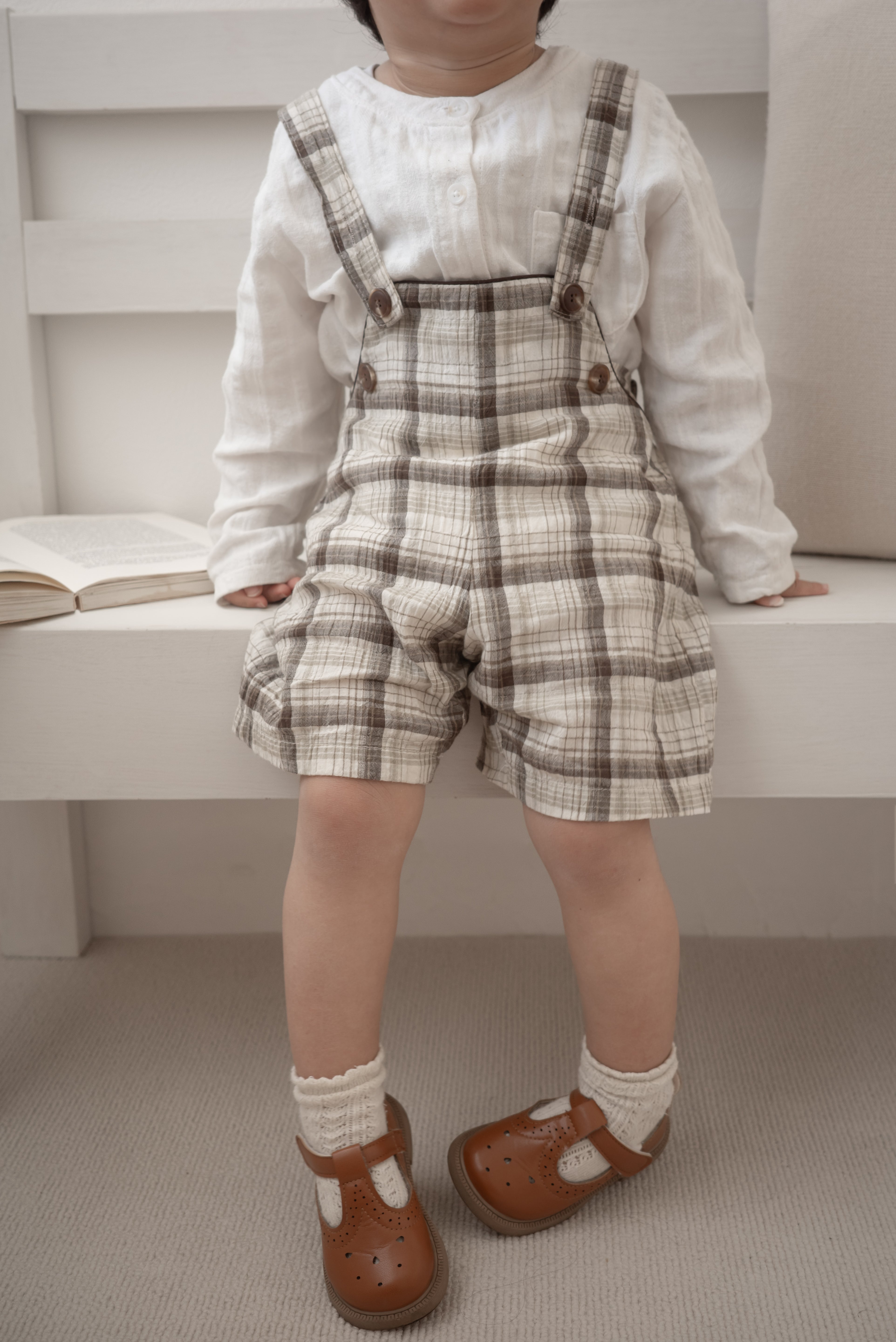 Miserable check suspender pants