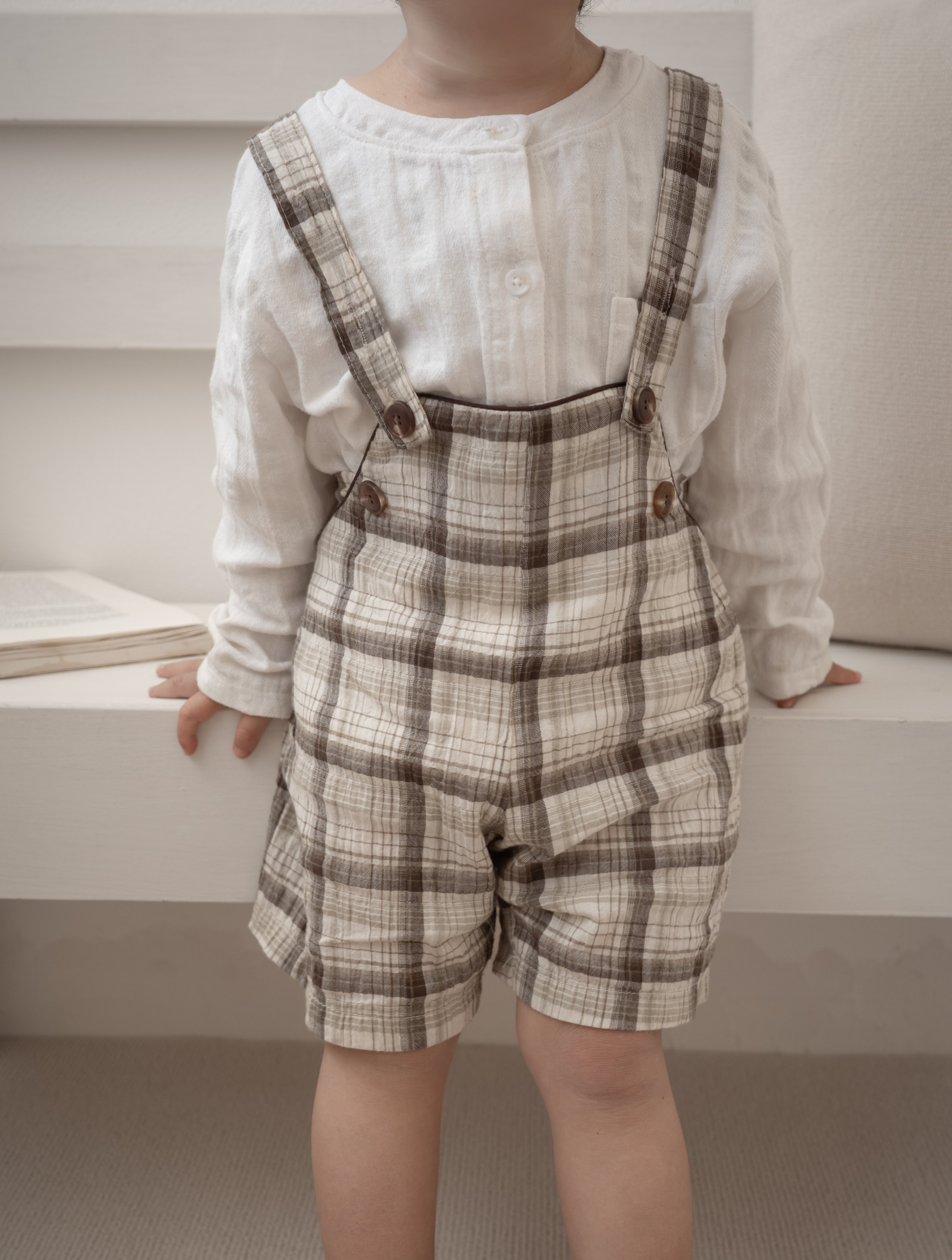 Miserable check suspender pants