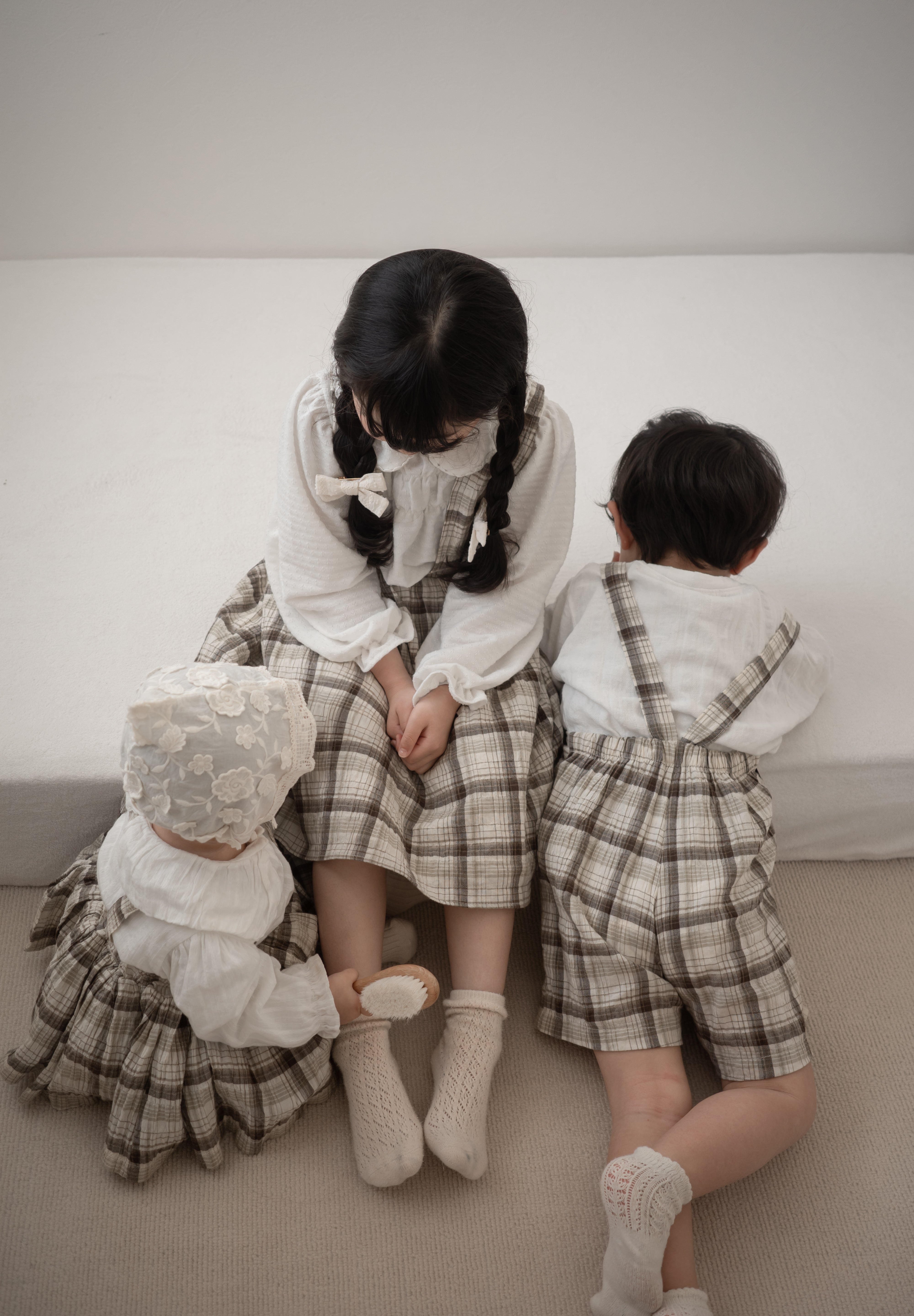 Miserable check suspender pants