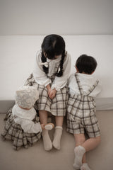 Miserable check suspender pants